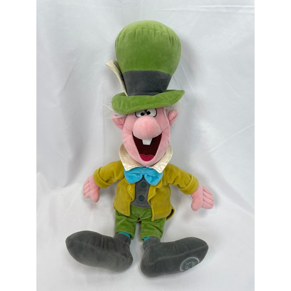 Disney Store Alice in Wonderland Mad‎ Hatter Plush Stuffie 21"